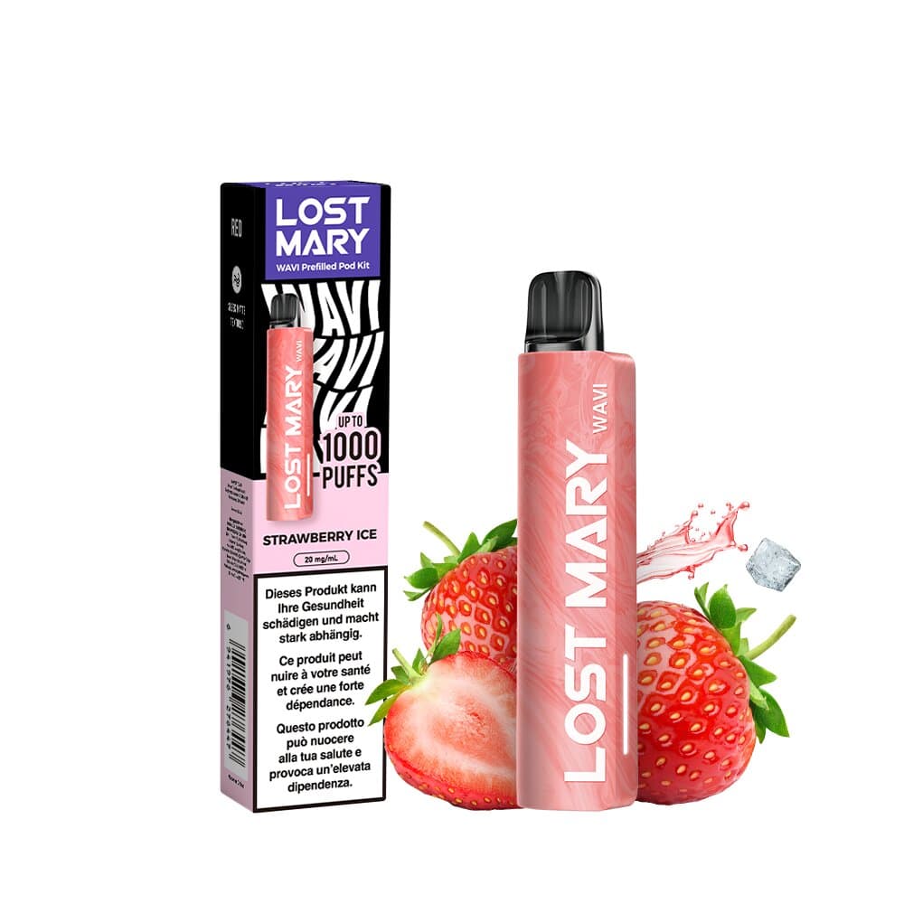 LOST MARY WAVI Kit 2ml (20mg) - Red & Strawberry Ice Podsystem – PouchVape.ch